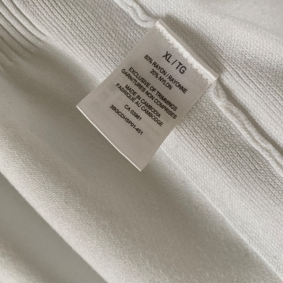 White cardigan, rayon, size XL - Picture 3 of 3